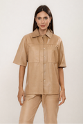 Camisa Couro Longa Avelã