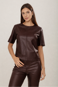 BLUSA T-SHIRT MARROM CAFÉ
