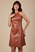 VESTIDO TRAPEZIO CARAMELO