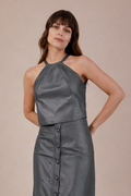 CROPPED TRAPEZIO CINZA