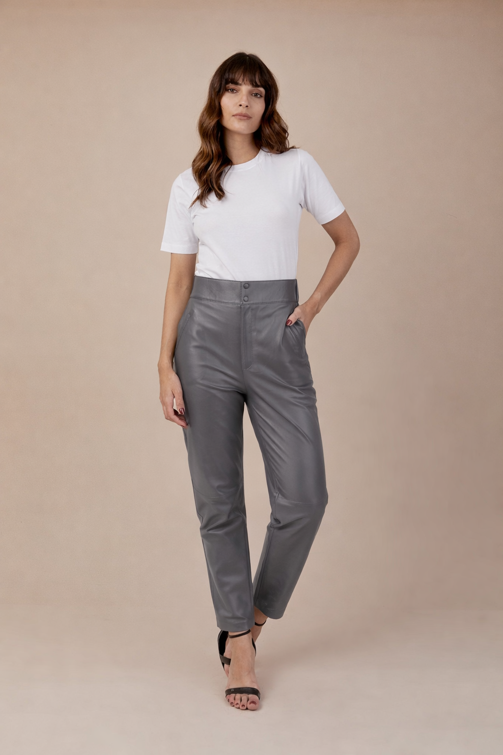 CALÇA ALFAIATARIA ELASTICO CINZA