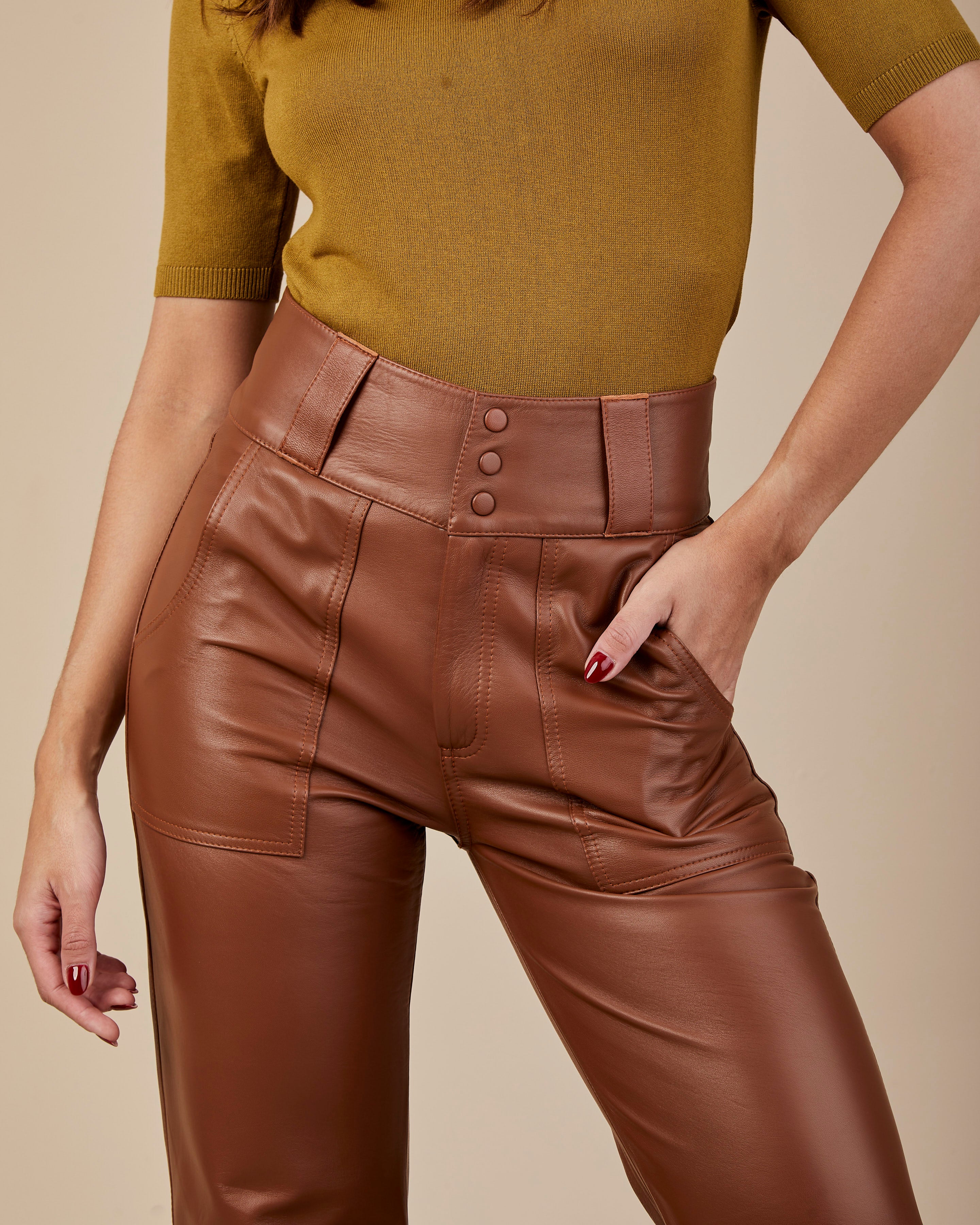 Calça Pantalona Marrom Chocolate