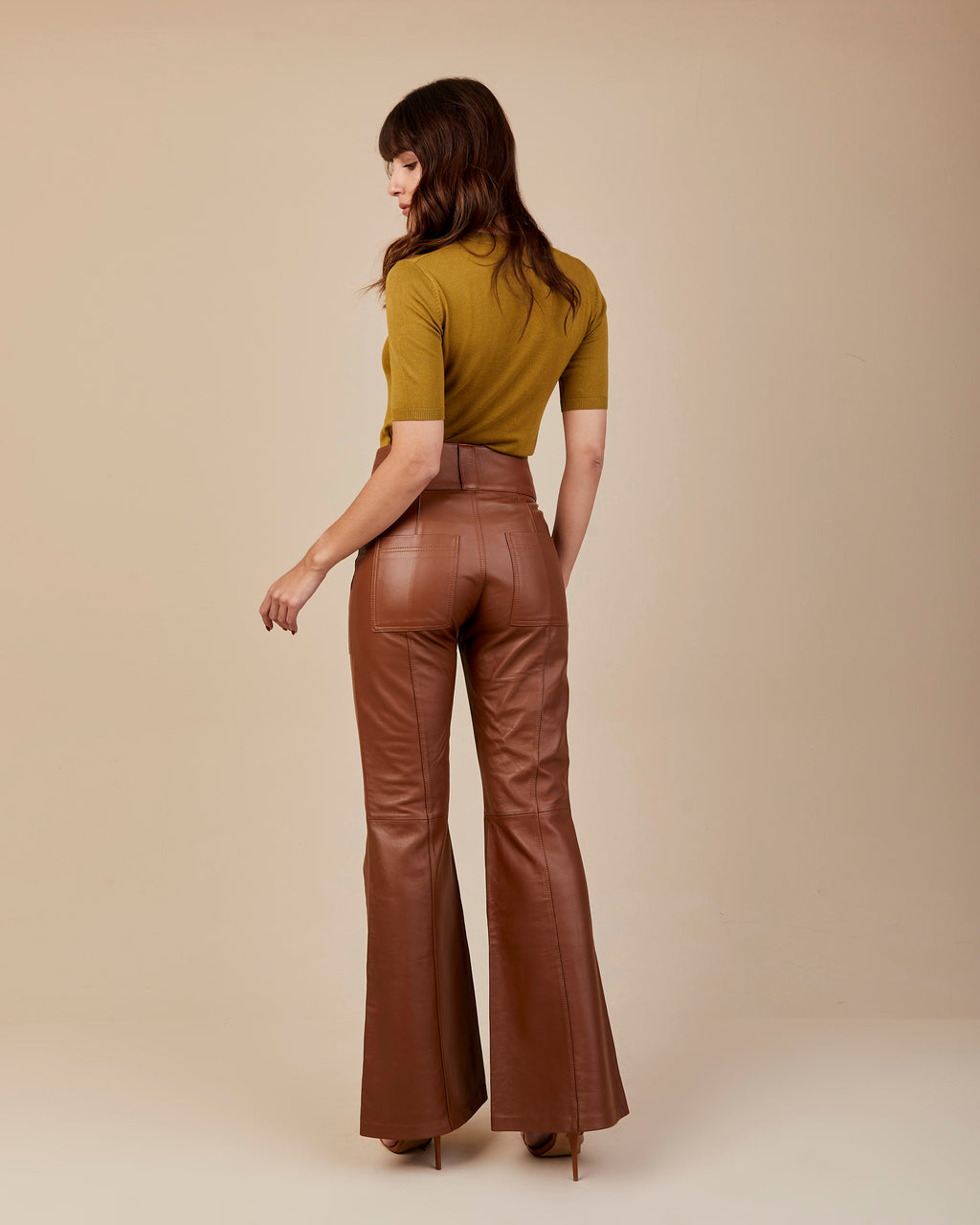 Calça Pantalona Marrom Chocolate