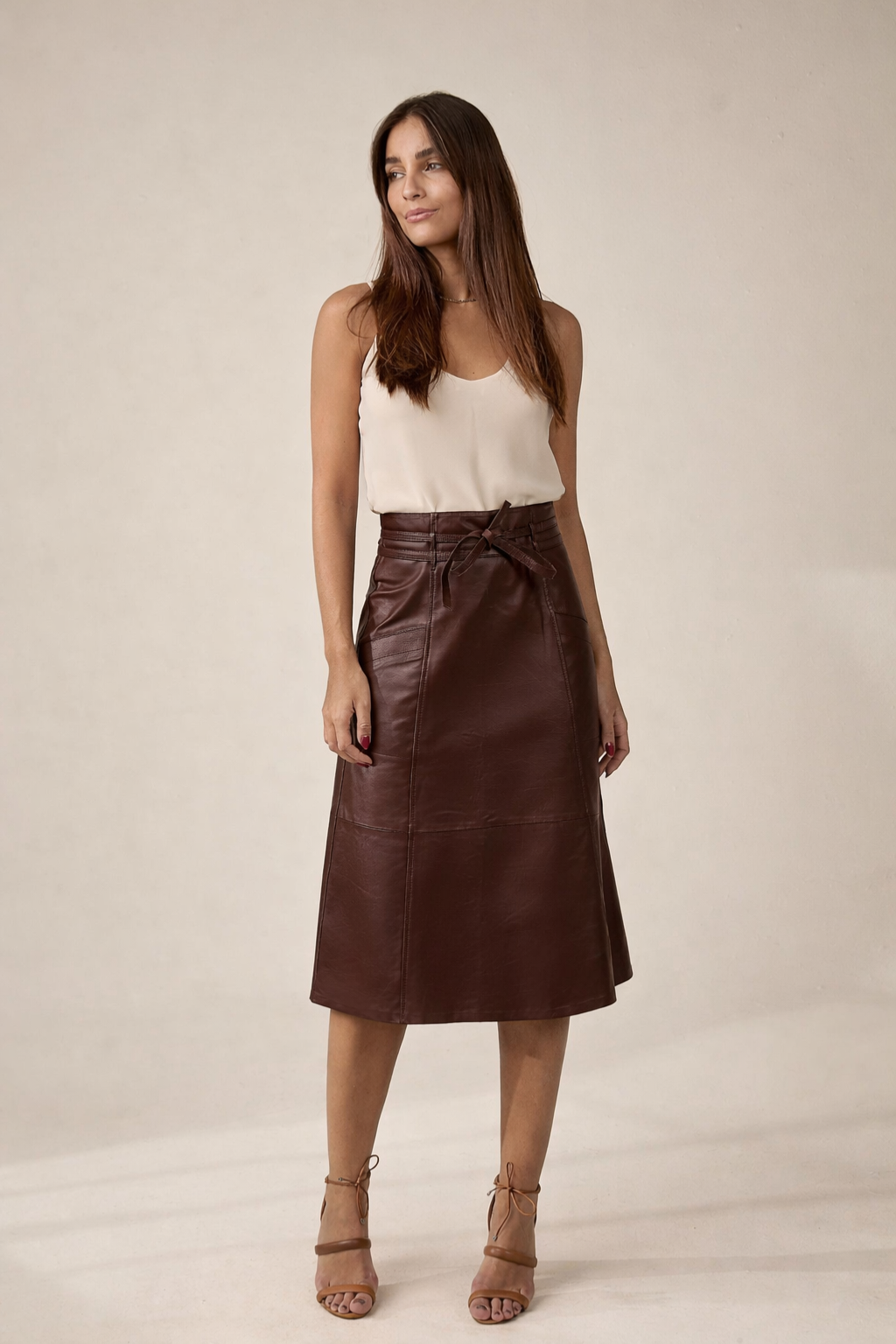 SAIA MIDI BOLSO MARROM CAFÉ