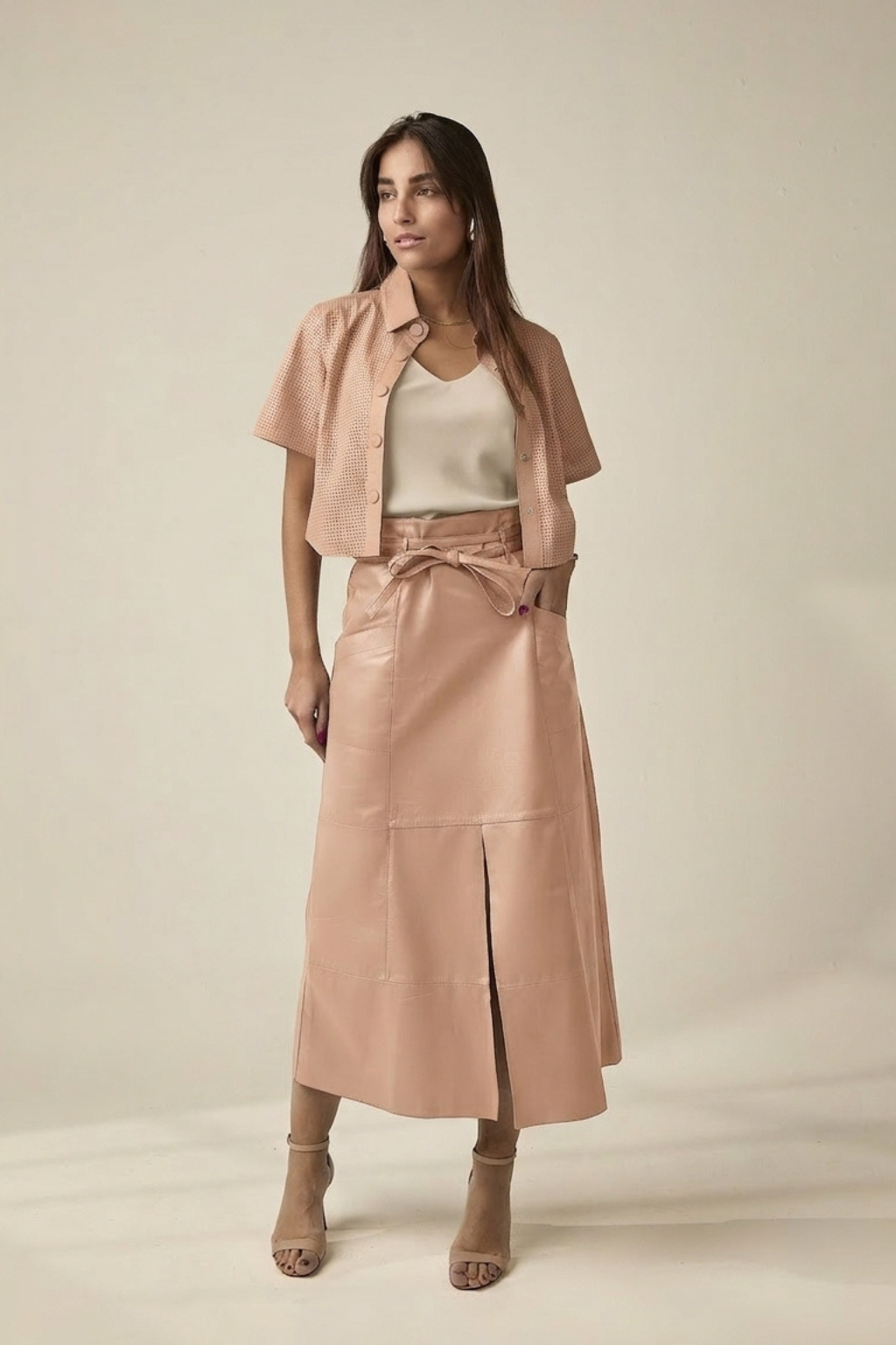 SAIA MIDI BOLSO LONGA COM FENDA DIOR