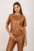 BLUSA T-SHIRT CARAMELO