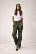 Calça Elástico Reta Verde Militar