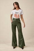 Calça Pantalona Verde Militar