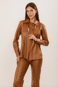 CAMISA BOTÃO CARAMELO