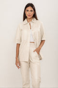 Camisa Couro Longa Off