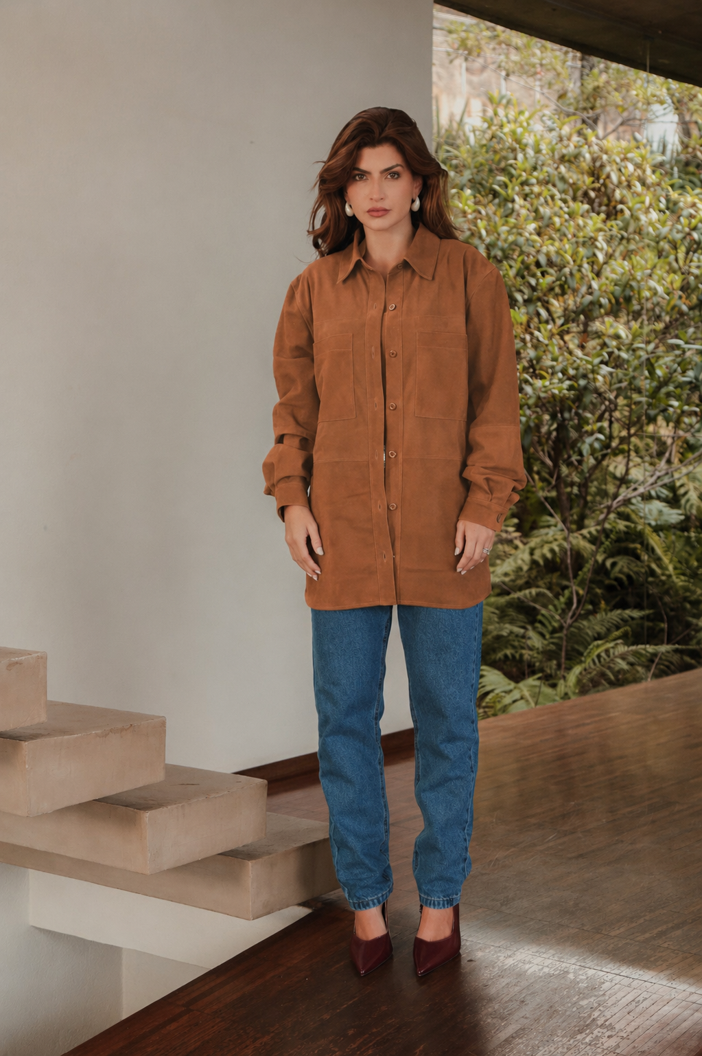 Camisa over chamois Caramelo
