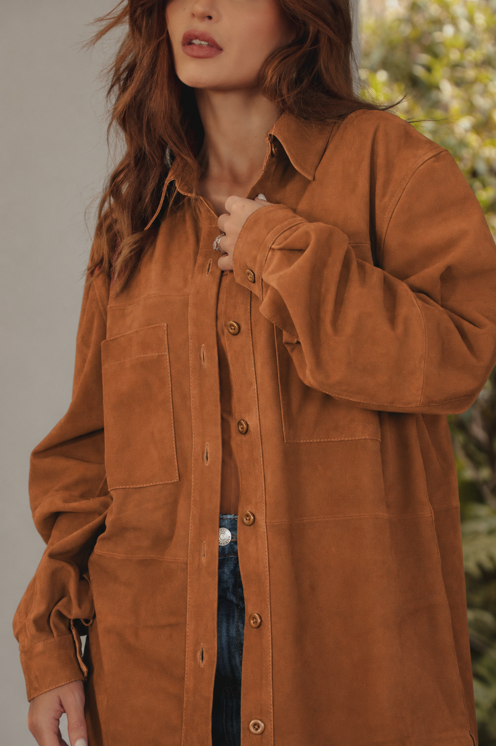 Camisa over chamois Caramelo