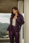 Jaqueta Bomber Berinjela