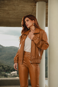 Jaqueta Bomber Caramelo
