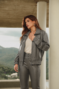 Jaqueta Bomber Cinza