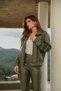 Jaqueta Bomber Verde Militar