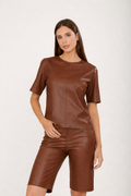 BLUSA T-SHIRT MARROM CHOCOLATE