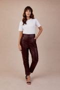 CALÇA ALFAIATARIA ELASTICO MARSALA
