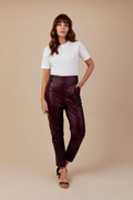 CALÇA ALFAIATARIA ELASTICO BERINJELA