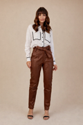 CALÇA CLOCHARD MARROM CHOCOLATE