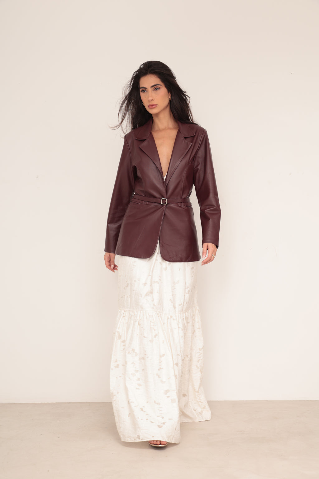 MAXI BLAZER MARSALA