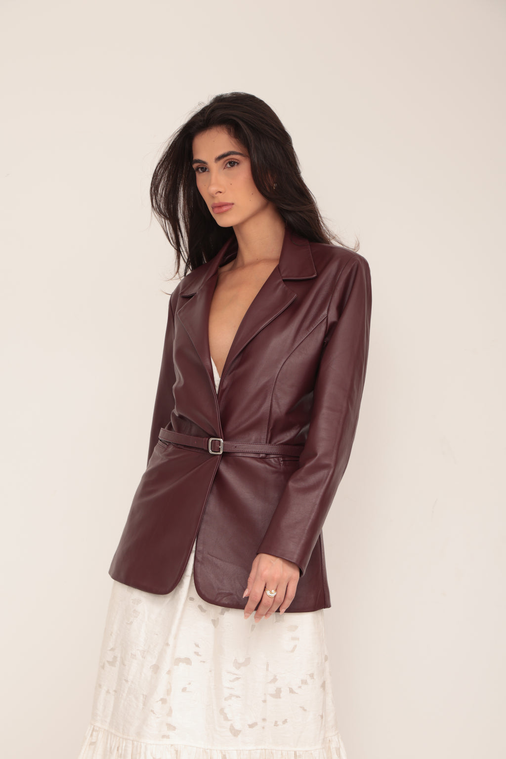 MAXI BLAZER MARSALA