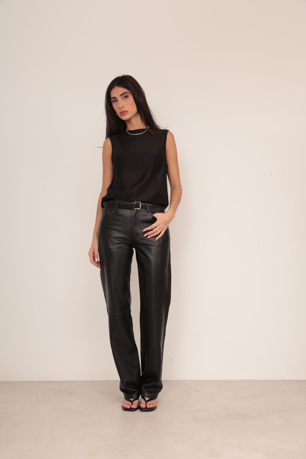 Calça Tradicional Reta Preto