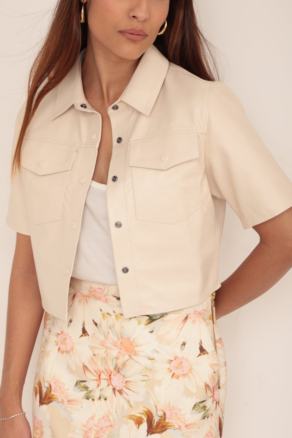 Camisa Cropped - Off