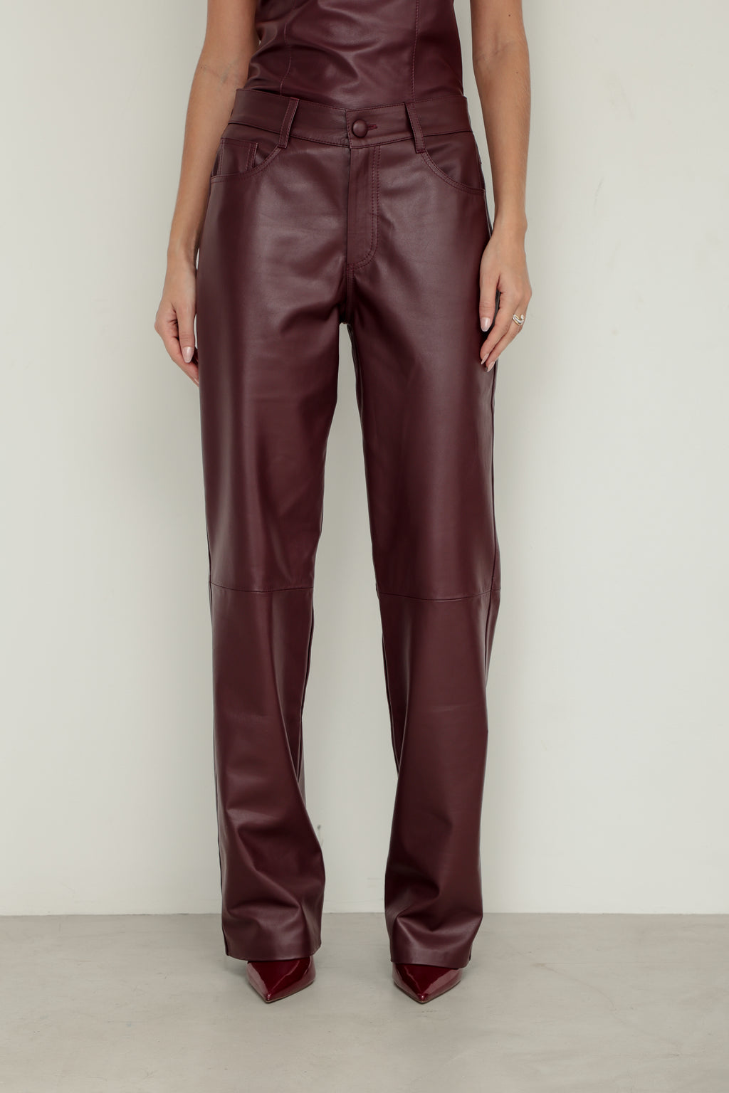 Calça Tradicional Reta - Marsala