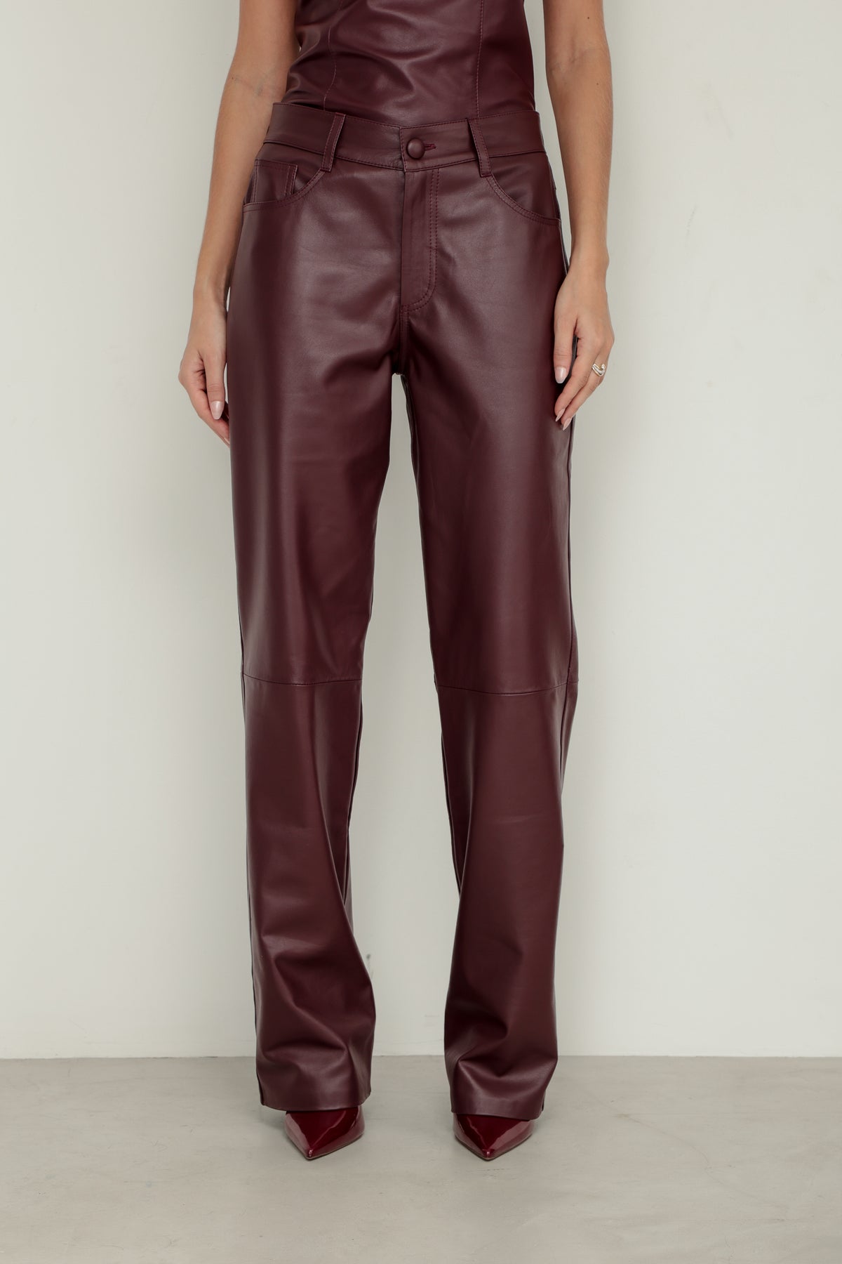 Calça Tradicional Reta - Marsala