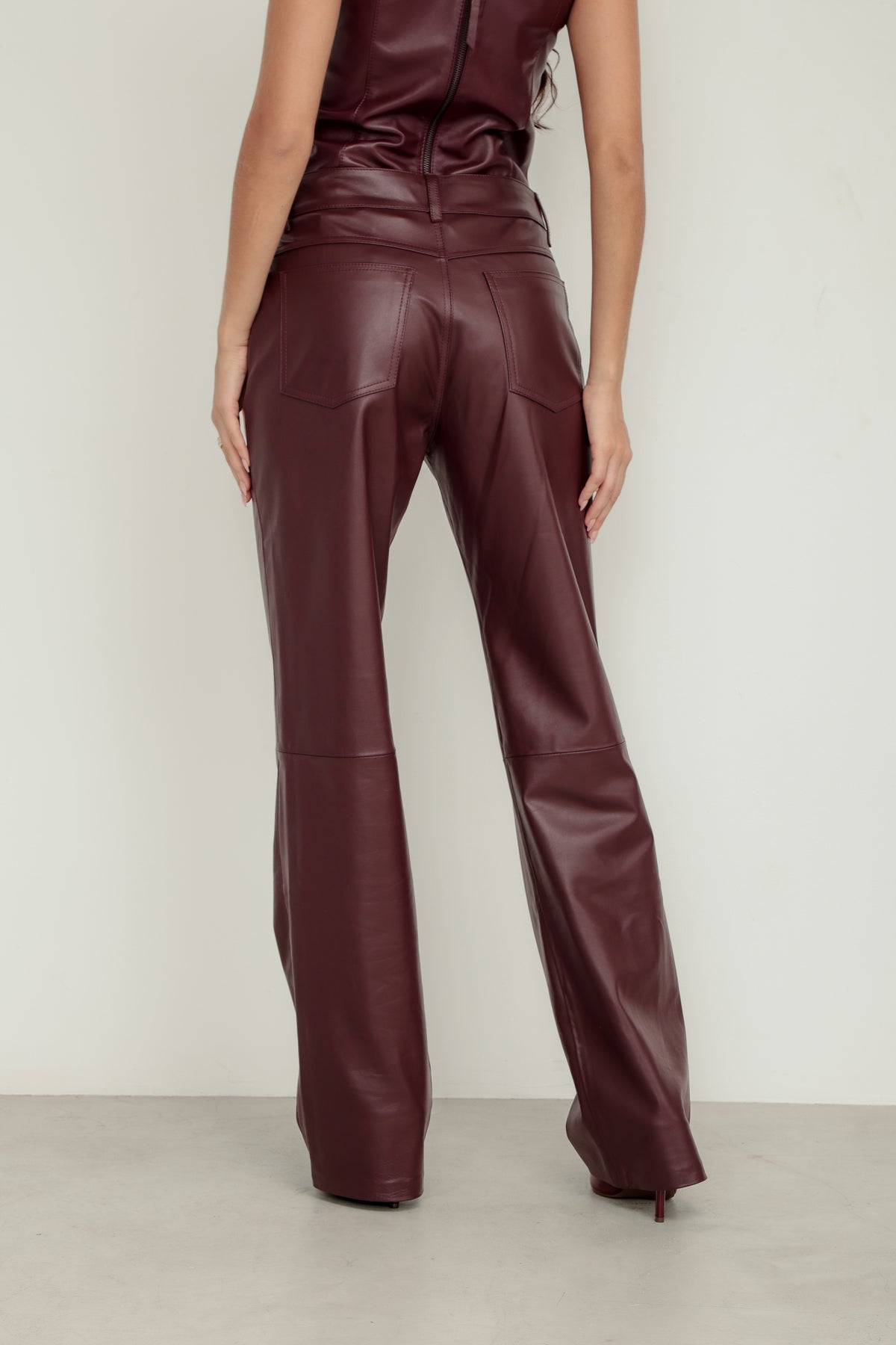 Calça Tradicional Reta - Marsala