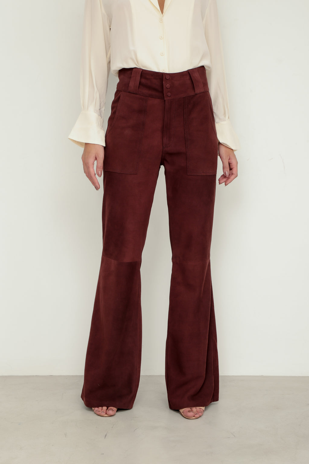 Calça Pantalona Chamois Marrom