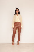 Calça Alfaiataria Elástico - Caramelo