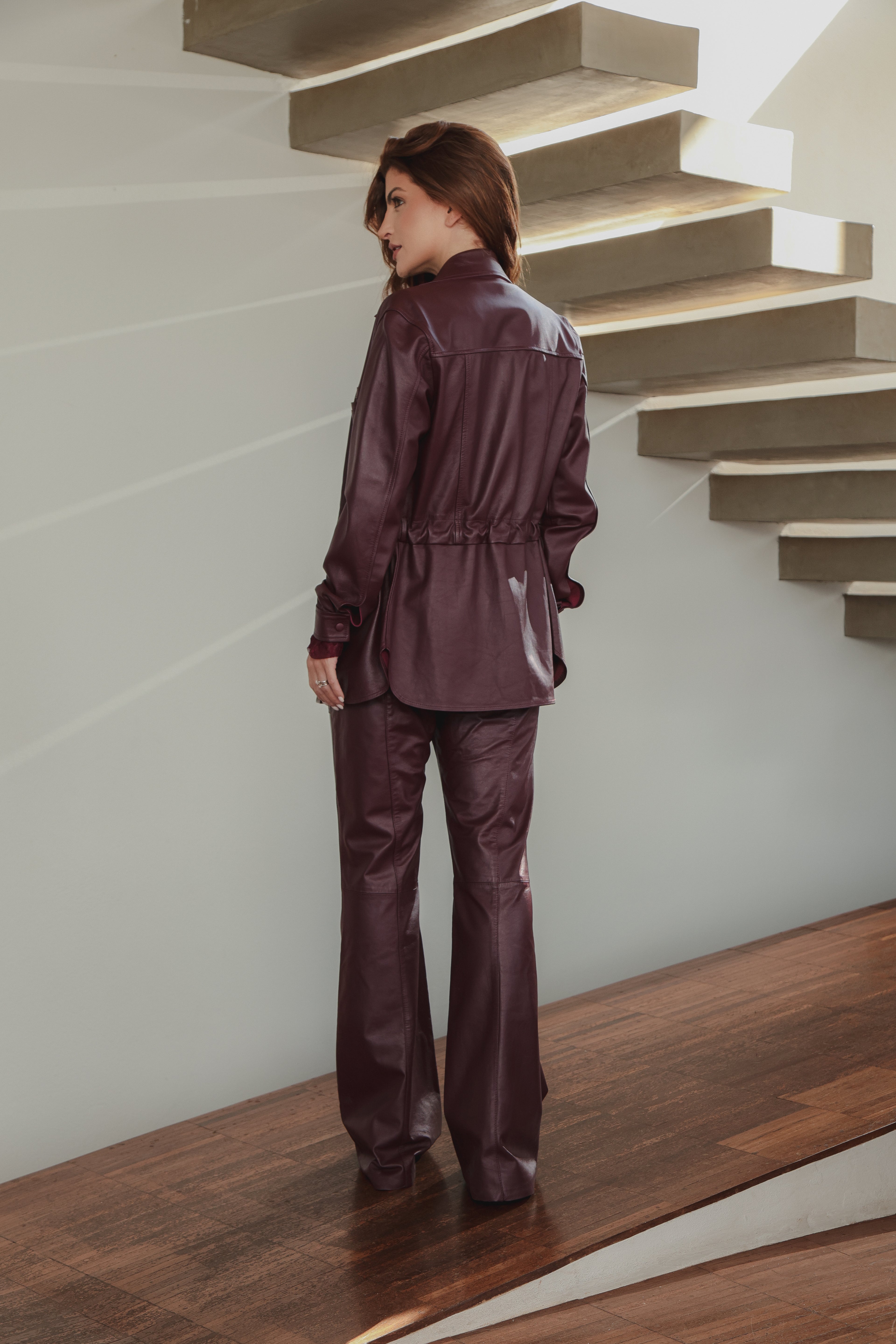CAMISA BOTÃO MARSALA