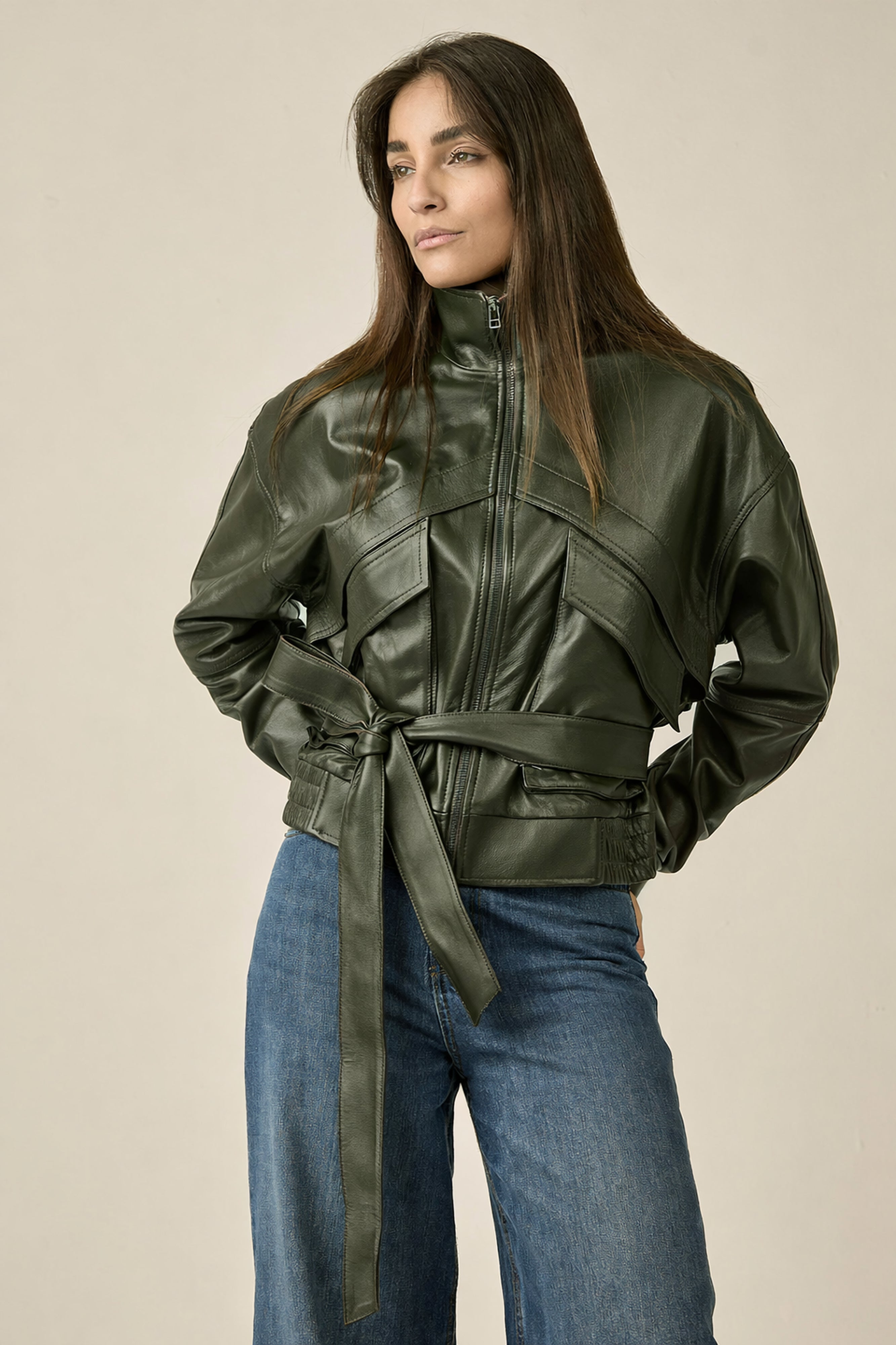 JAQUETA OVER ALEXIA VERDE MILITAR