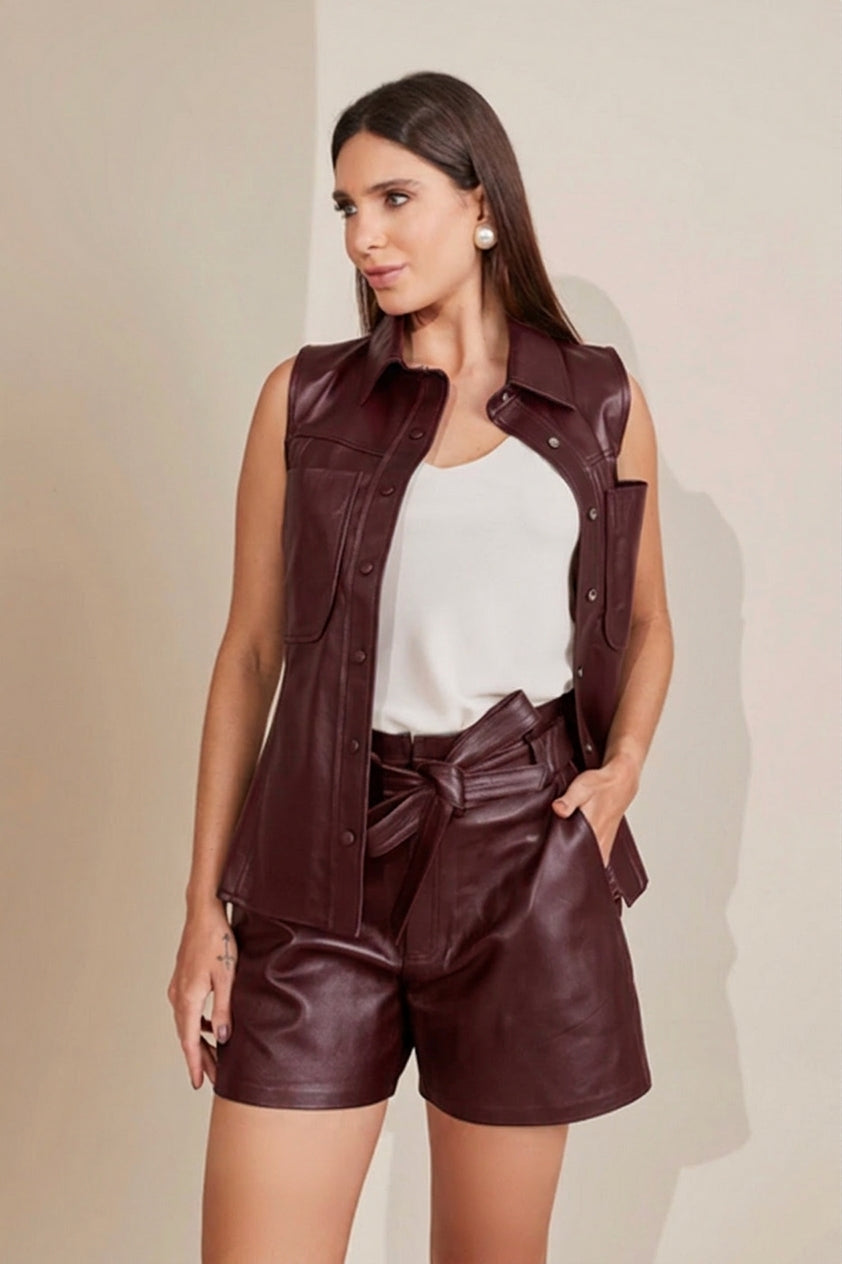 SHORT CLOCHARD MARSALA