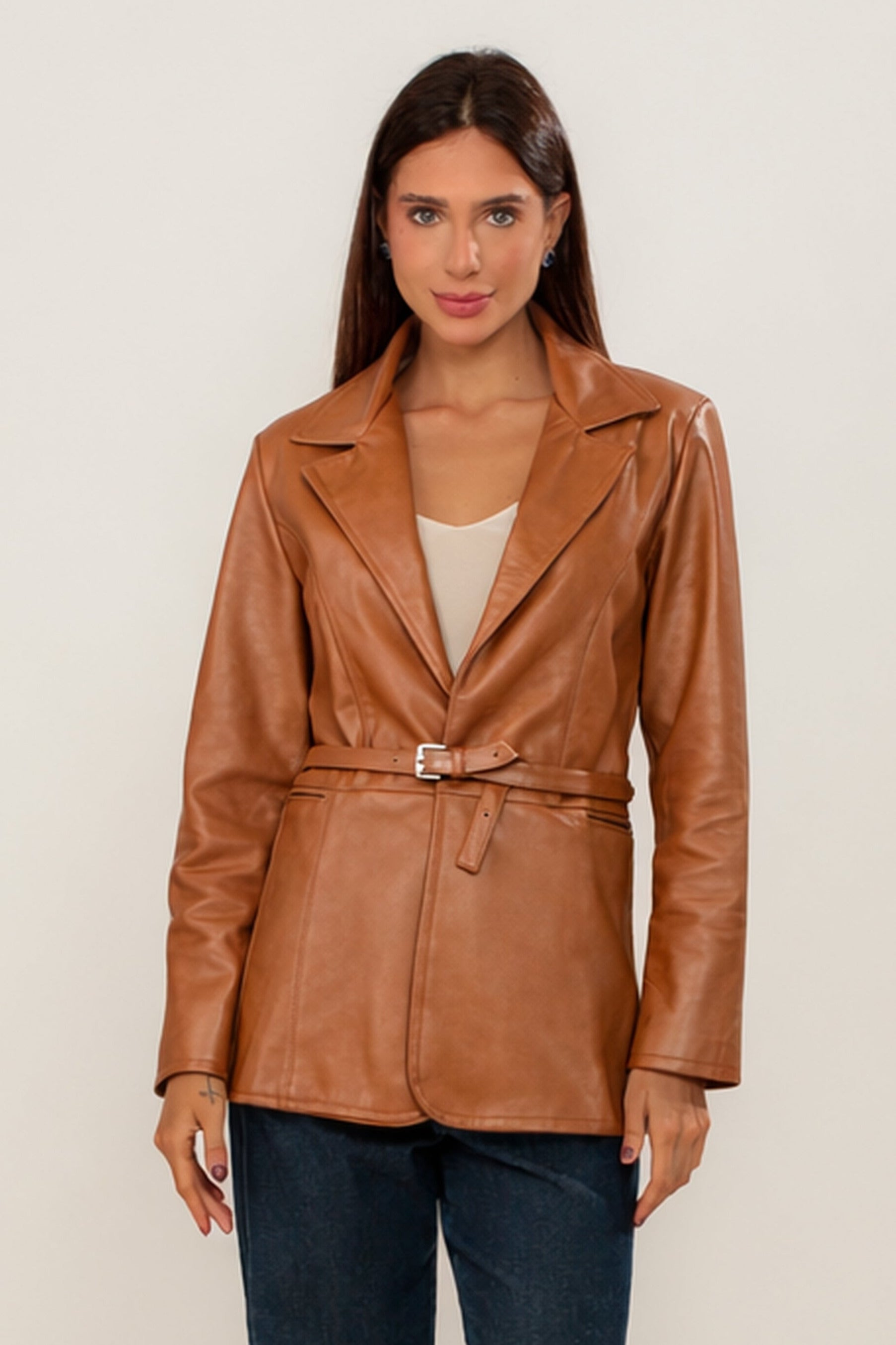 MAXI BLAZER CARAMELO
