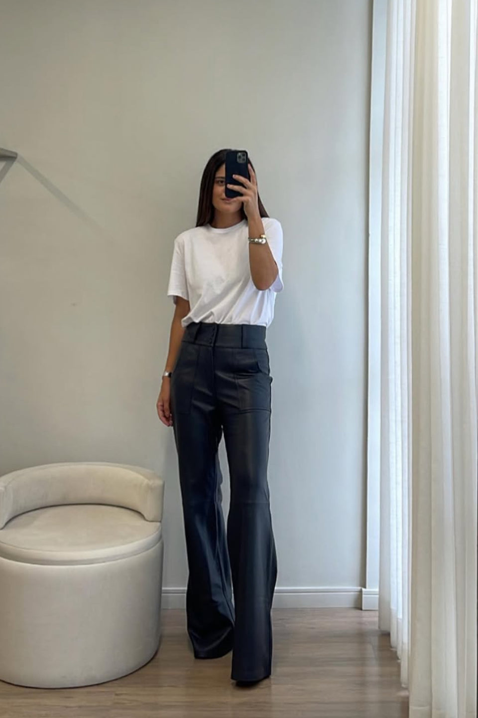 Calça Pantalona Cinza