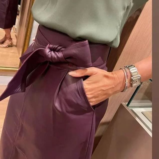 SAIA MIDI FAIXA BERINJELA