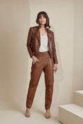 JAQUETA MATELASSE PELICA MARROM CHOCOLATE