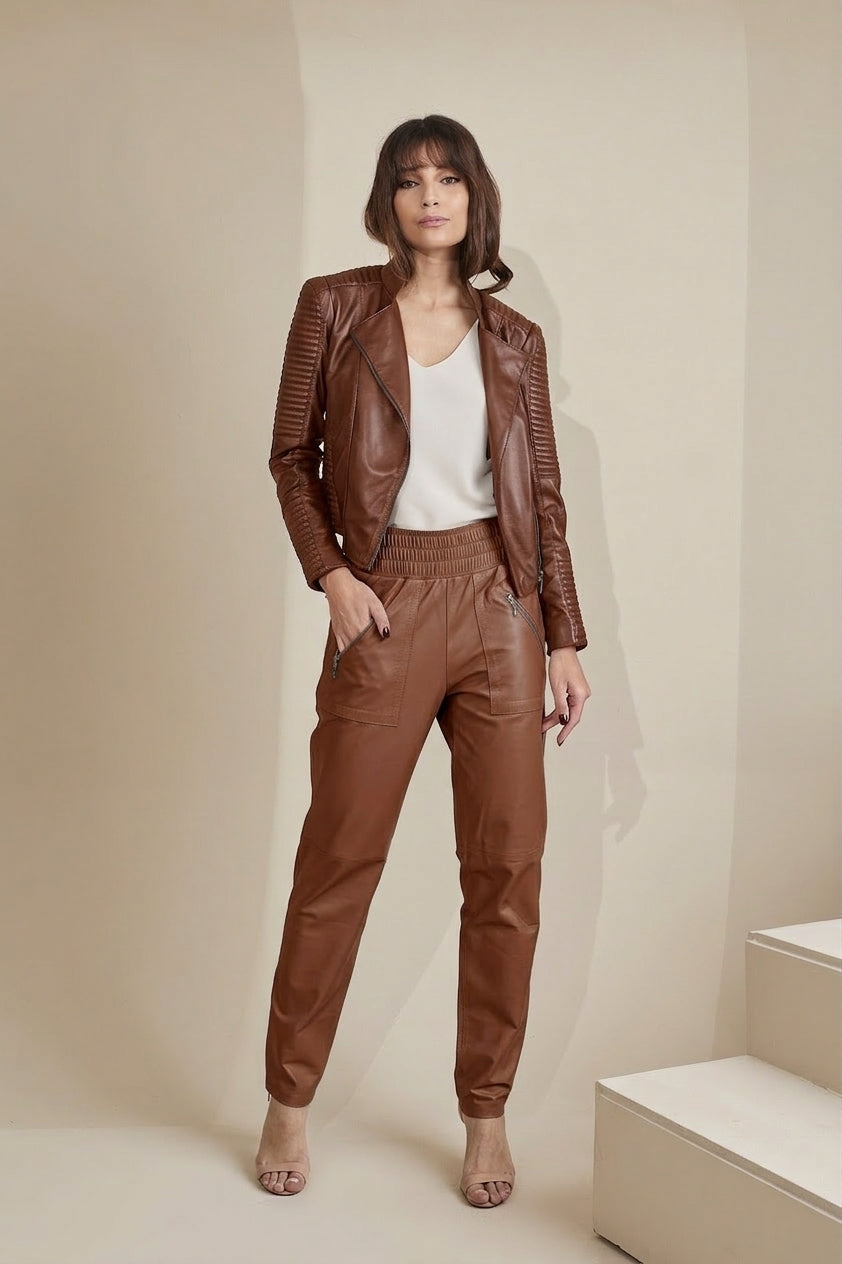 JAQUETA MATELASSE PELICA MARROM CHOCOLATE