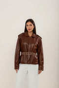 JAQUETA OVER ALEXIA 2 MARROM CHOCOLATE