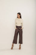 CALÇA PANTACOURT FAIXA MARROM CAFÉ