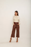 CALÇA PANTACOURT FAIXA MARROM CHOCOLATE